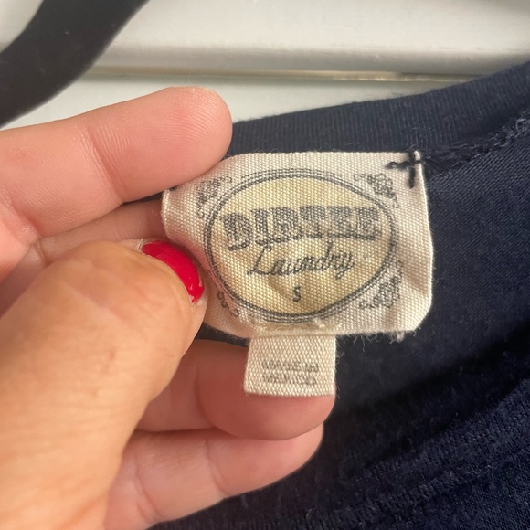 Dirtee Laundry Super Soft Cropped Tie Front Tee Size Small-Positive Quotes - Picture 2 of 5